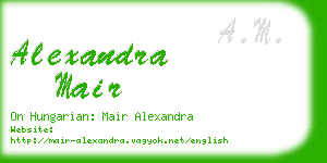 alexandra mair business card